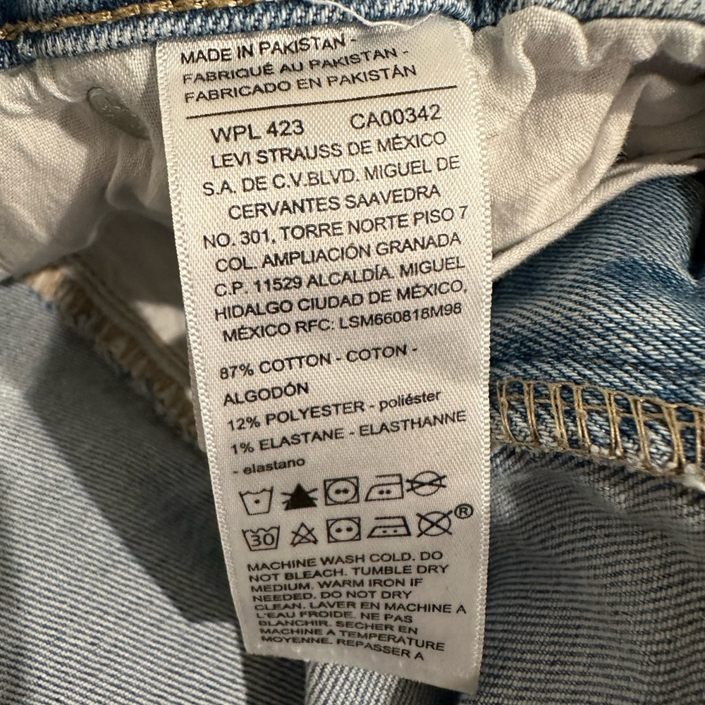 Levi’s High-Rise Loose Straight Jeans Light Wash Trouser Pocket Denim Size 29/8 - Picture 8 of 11